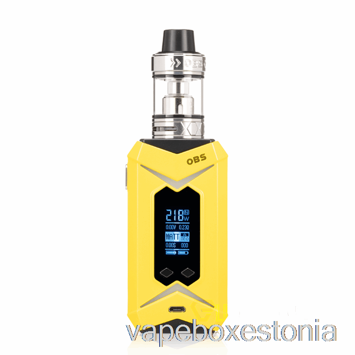 Vape Box Estonia Obs Bat 218w & Damo Stardikomplekt Yellow Mod / Silver Tank